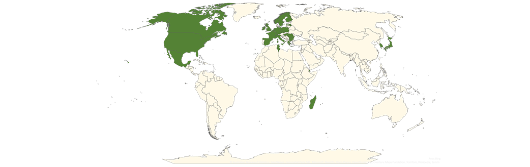 Départs internationaux depuis le début du projet